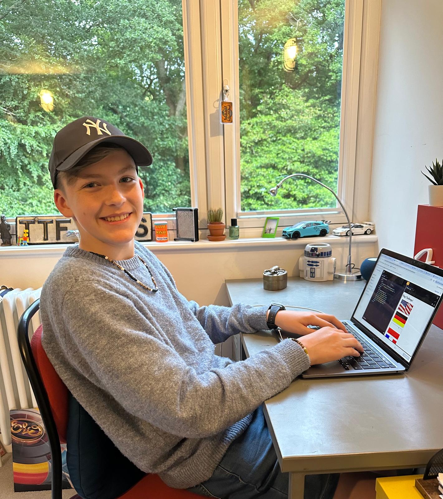 Students enjoying summer code camp